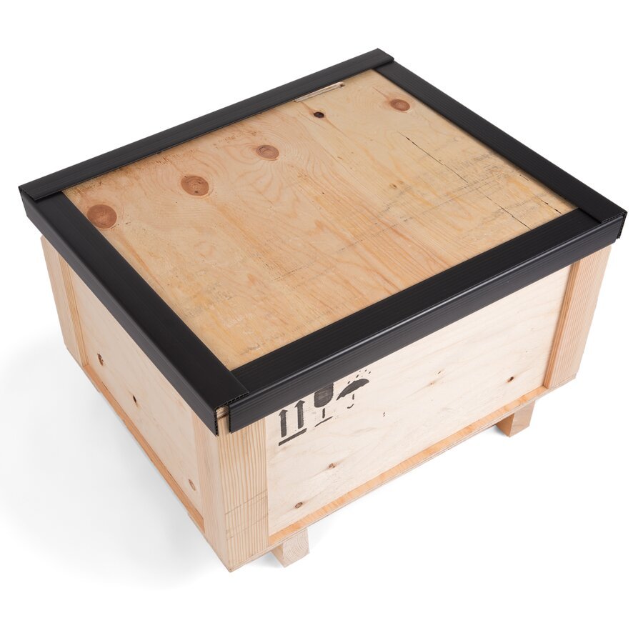 Beim Sichern mit Umreifungsband verhindern die Kantenschutzleisten Druckstellen und Einschneiden Beim Sichern mit Umreifungsband verhindern die Kantenschutzleisten Druckstellen und Einschneiden