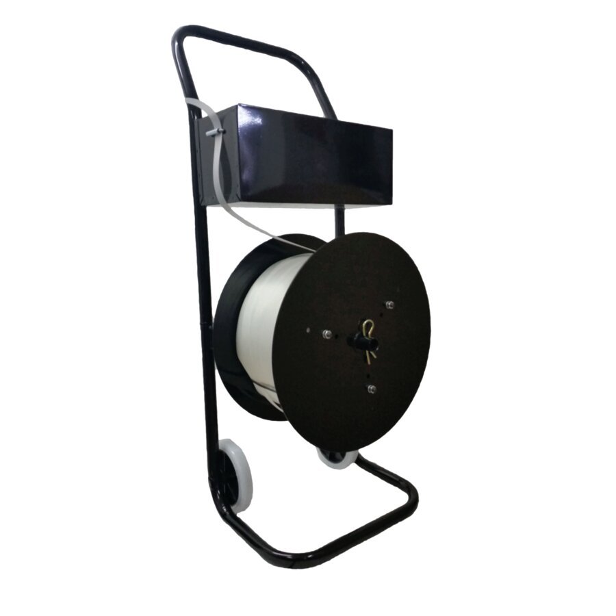 Fahrbarer Abrollwagen in stabiler Metallkonstruktion Fahrbarer Abrollwagen in stabiler Metallkonstruktion