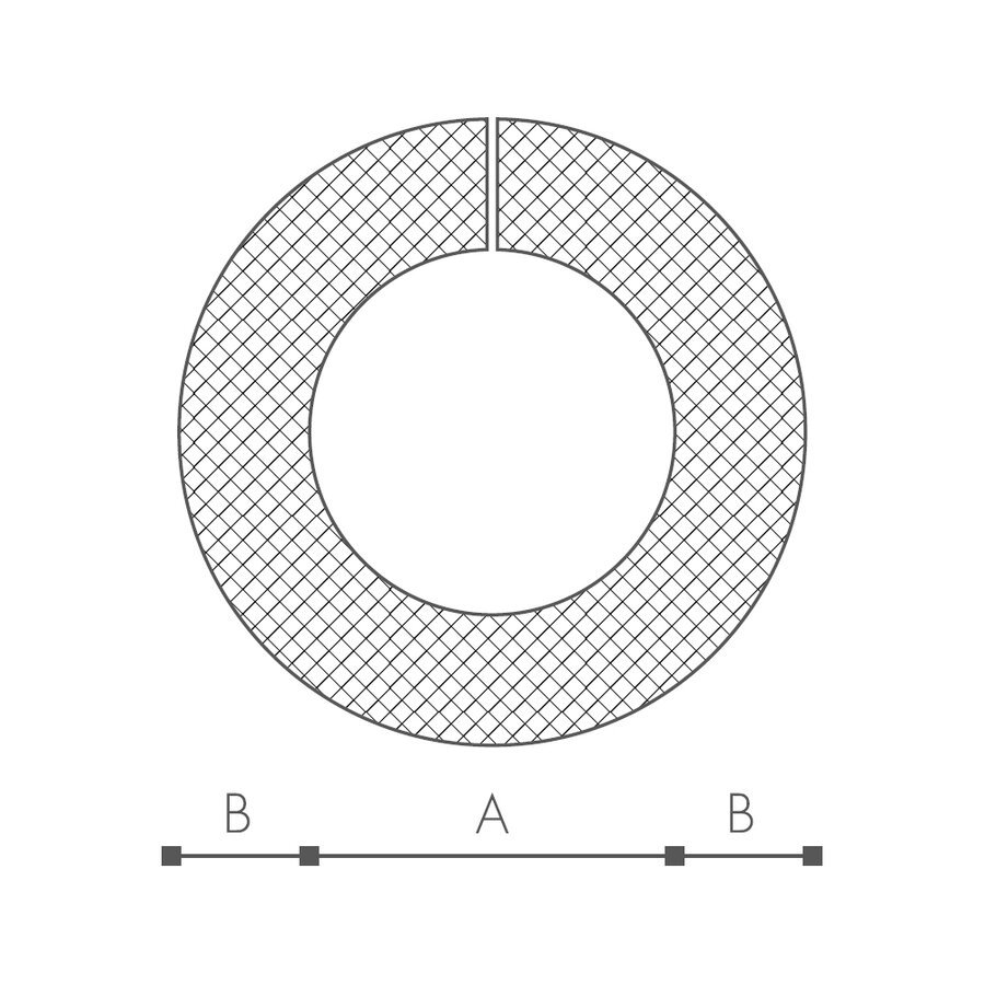 Abmessungen des Schaumprofils (siehe Preistabelle) Abmessungen des Schaumprofils (siehe Preistabelle)