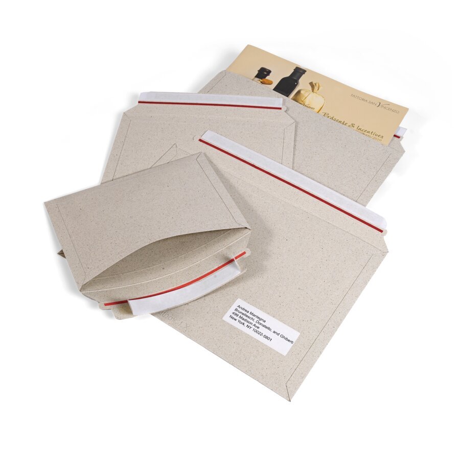 Kartonversandtasche aus Graskarton - in unterschiedlichen Größen erhältlich Kartonversandtasche aus Graskarton - in unterschiedlichen Größen erhältlich