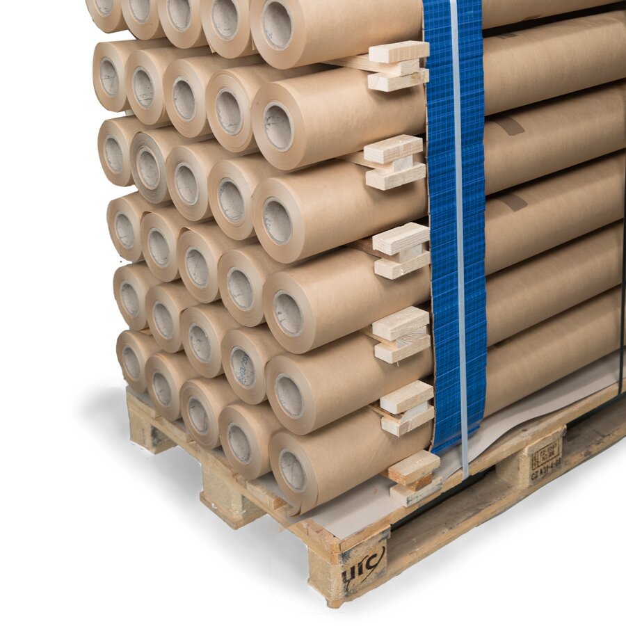 Rollenfixierholz zum sicheren Stapeln von Rollenware auf Paletten Rollenfixierholz zum sicheren Stapeln von Rollenware auf Paletten