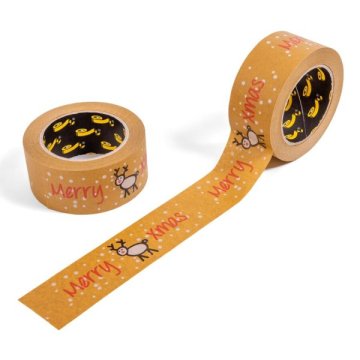 Papierklebeband mit weihnachtlichem Druck und Schriftzug "Merry Xmas"
