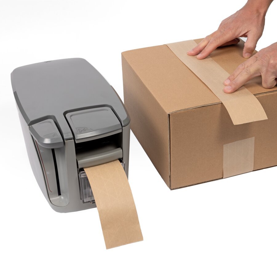 Gibt schnell Nassklebeband zum sofortigen Einsatz aus Gibt schnell Nassklebeband zum sofortigen Einsatz aus