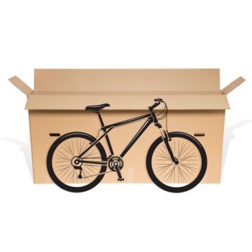 Kartons in der Größe, um ein Fahrrad zu verpacken