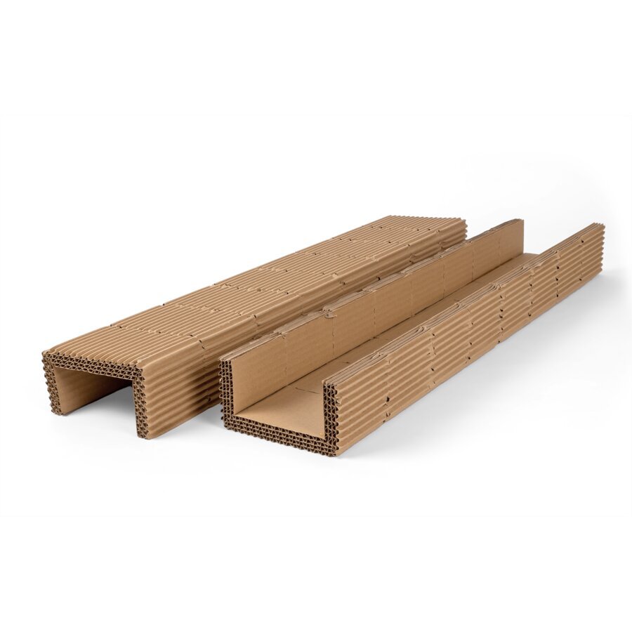 U-Profil Kantenschutz mit offener Welle 800mm lang 2 U-Profil Kantenschutz-Leisten