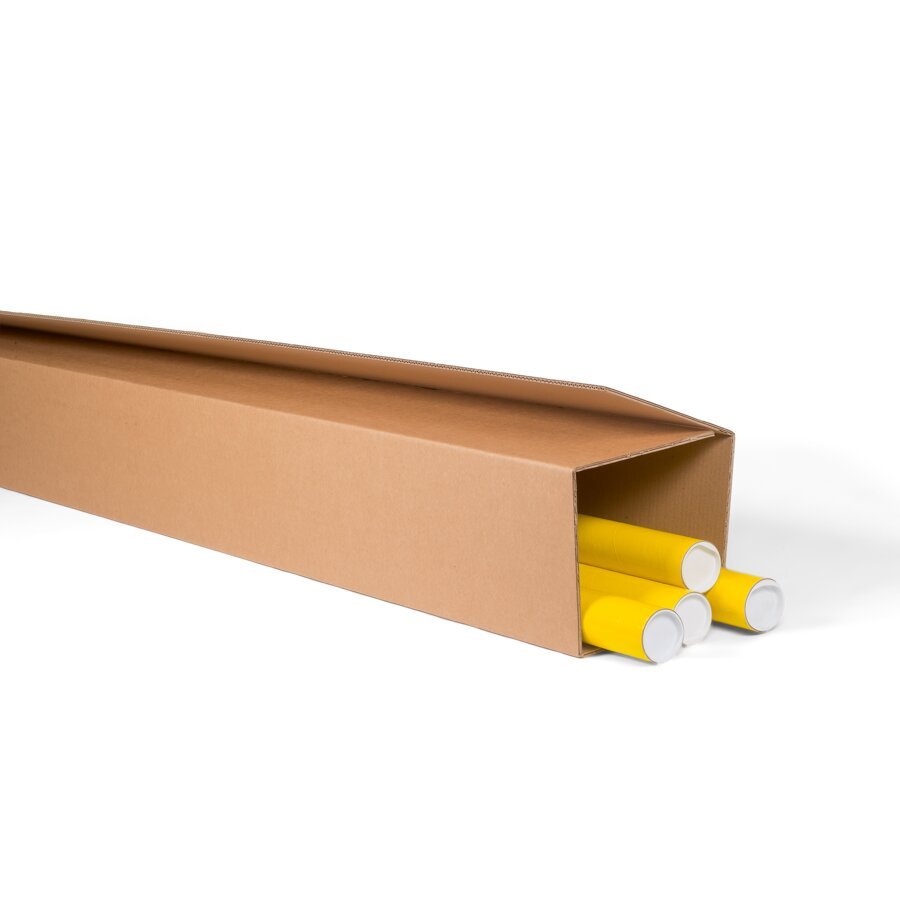 An den Rillungen alle 100 mm lässt sich die Wellpappe leicht knicken und so bequem um das Produkt wickeln An den Rillungen alle 100 mm lässt sich die Wellpappe leicht knicken und so bequem um das Produkt wickeln