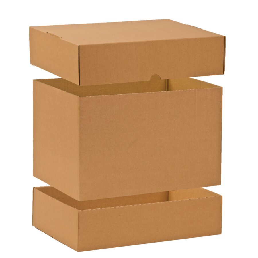 Höhenvariabler Versandkarton dank einsetzbaren Ringen Höhenvariabler Versandkarton dank einsetzbaren Ringen