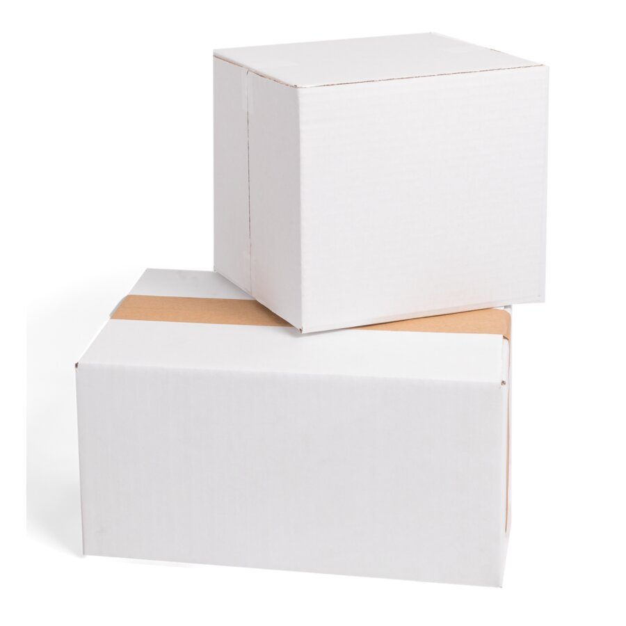 Ein weißer Faltkarton fällt gleich auf. weiße Karton Faltschachteln