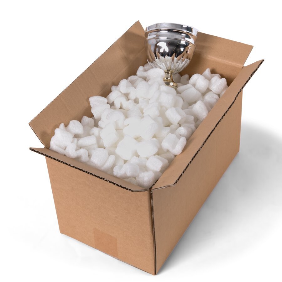 Die Verpackungschips Naturfüll bestehen zu 100% aus Maisstärke und Wasser Die Verpackungschips Naturfüll bestehen zu 100% aus Maisstärke und Wasser