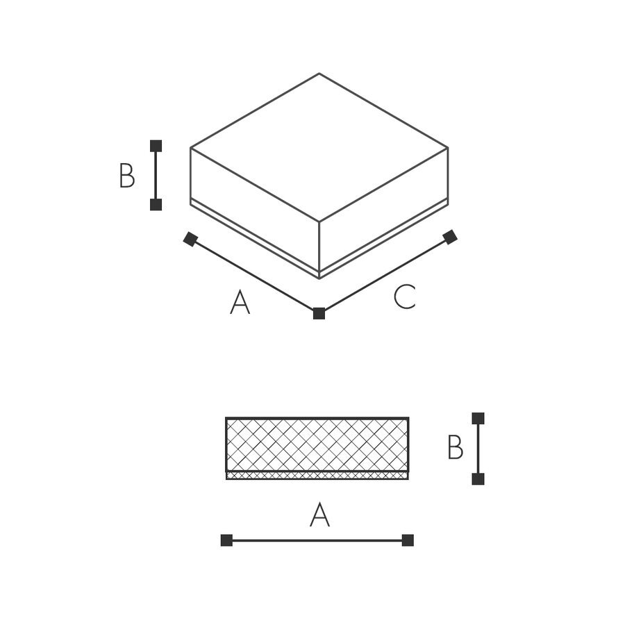 Abmessungen der Schaumpads (siehe Preistabelle) Abmessungen der Schaumpads (siehe Preistabelle)
