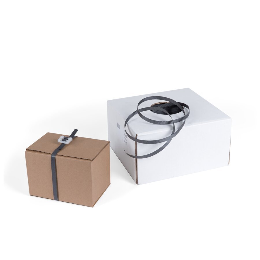 PP-Umreifungsband im Spendekarton PP-Umreifungsband im Spendekarton