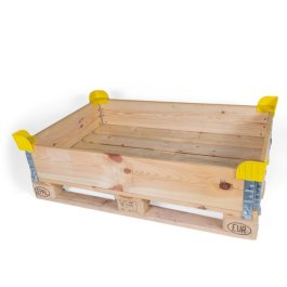 Die Stapelecken werden an jeder Ecke angebracht Die Stapelecken werden an jeder Ecke angebracht