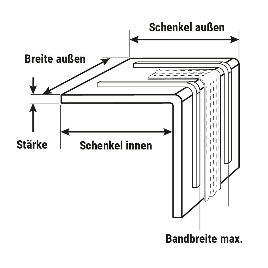 Kantenschutzecken, extra breit Kantenschutzecken, extra breit