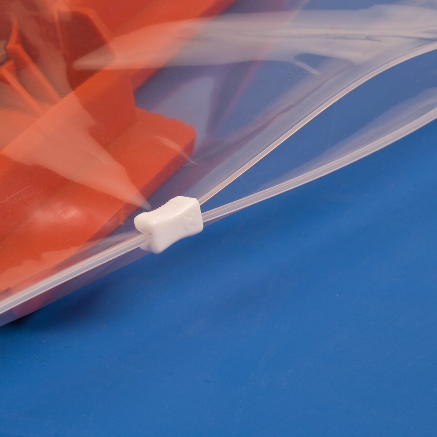 Einfaches Verschliessen dank dem Gleitverschluss Einfaches Verschliessen dank dem Gleitverschluss