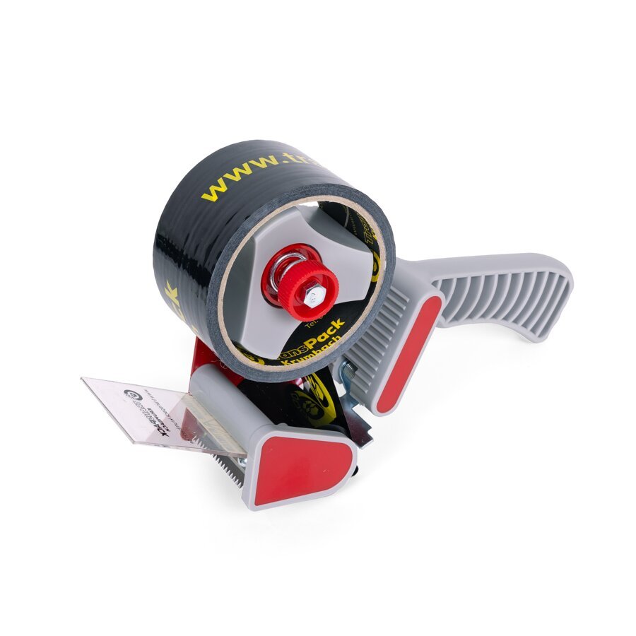 Mit dem Klebebandabroller lassen sich alle 50mm Klebebänder verarbeiten Mit dem Klebebandabroller lassen sich alle 50mm Klebebänder verarbeiten