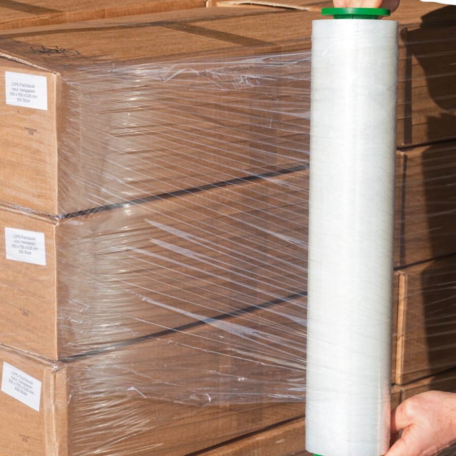 Für ein schnelles und effektives Verarbeiten der Stretchfolienrollen Für ein schnelles und effektives Verarbeiten der Stretchfolienrollen