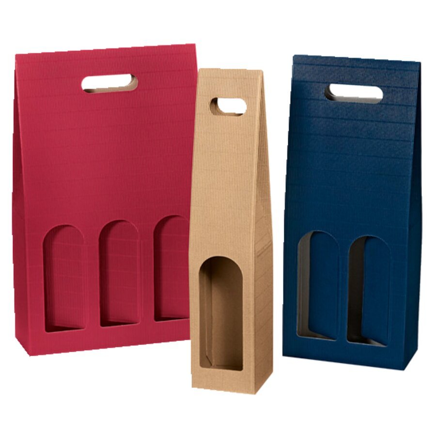 Tragekarton Offene Welle für Flaschen Tragekarton Offene Welle für Flaschen